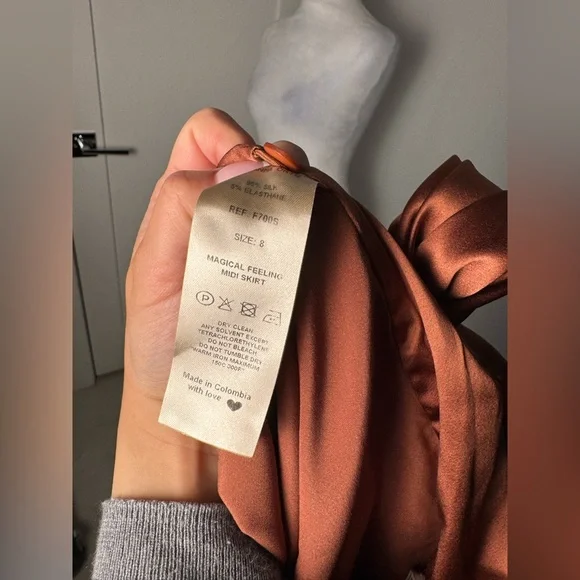 Johanna Ortiz Magical Feeling Midi Skirt in Dark Caramel - Picture 10 of 12